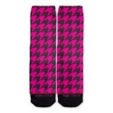 Function - Pink Houndstooth Fashion Socks novelty socks sublimation socks hounds