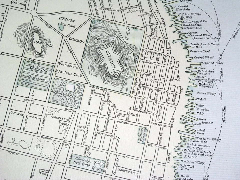 1898 ANTIQUE CITY MAP OF HALIFAX DARTMOUTH NOVA SCOTIA VERSO QUEBEC CITY CANADA - Image 3 of 4