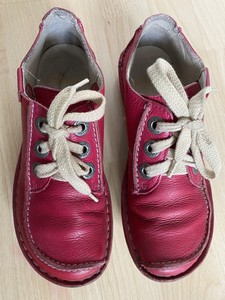 clarks red leather shoes