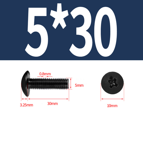 Tornillo de máquina de cabeza de armadura Phillips M2-M6 acero al carbono negro galvanizado - Imagen 52 de 65