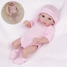 10inch Reborn Baby Dolls Full Body Soft Vinyl Silicone Preemie Girl Doll Gift UK