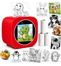 AI Voice Mini Sticker Printer Thermal Printer Black-and-White with Color Screen