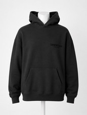 ESSENTIALS Fear of God Men's Black Pullover Hoodie Size S Logo Pockets