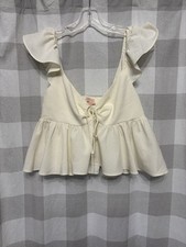 Women's Urban Outfitters Cream Baby Doll Tank Top Size Medium