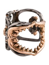 Stephen Webster Two-Tone Filigree Shark Jaw Ring Size 6