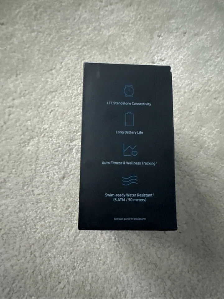 Samsung Galaxy Watch 46mm (LTE) Pre owned Silver Black Band. Verizon Service - Image 2 of 4