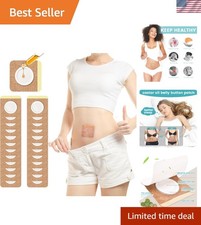 72Pcs Castor Oil Pack Wrap, Organic Cotton Castor Oil Patches for Belly Button,