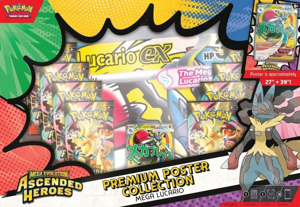 Pokemon Mega Evolution: Ascended Heroes LUCARIO Premium Poster