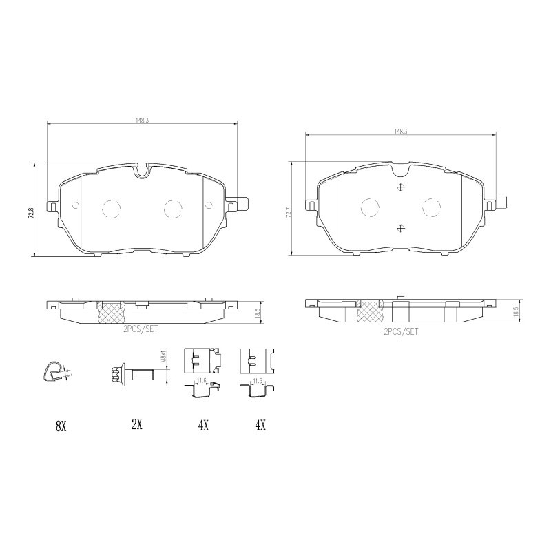 Brembo Bremsbelagsatz P 61 128 - Bild 4