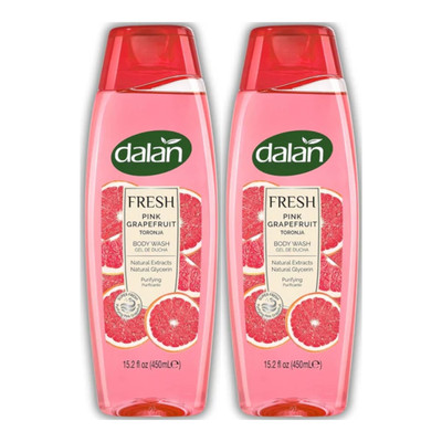 Dalan Fresh Pink Grapefruit Purifying Body Wash w/ Glycerin, 15.2oz (Pack of 2)