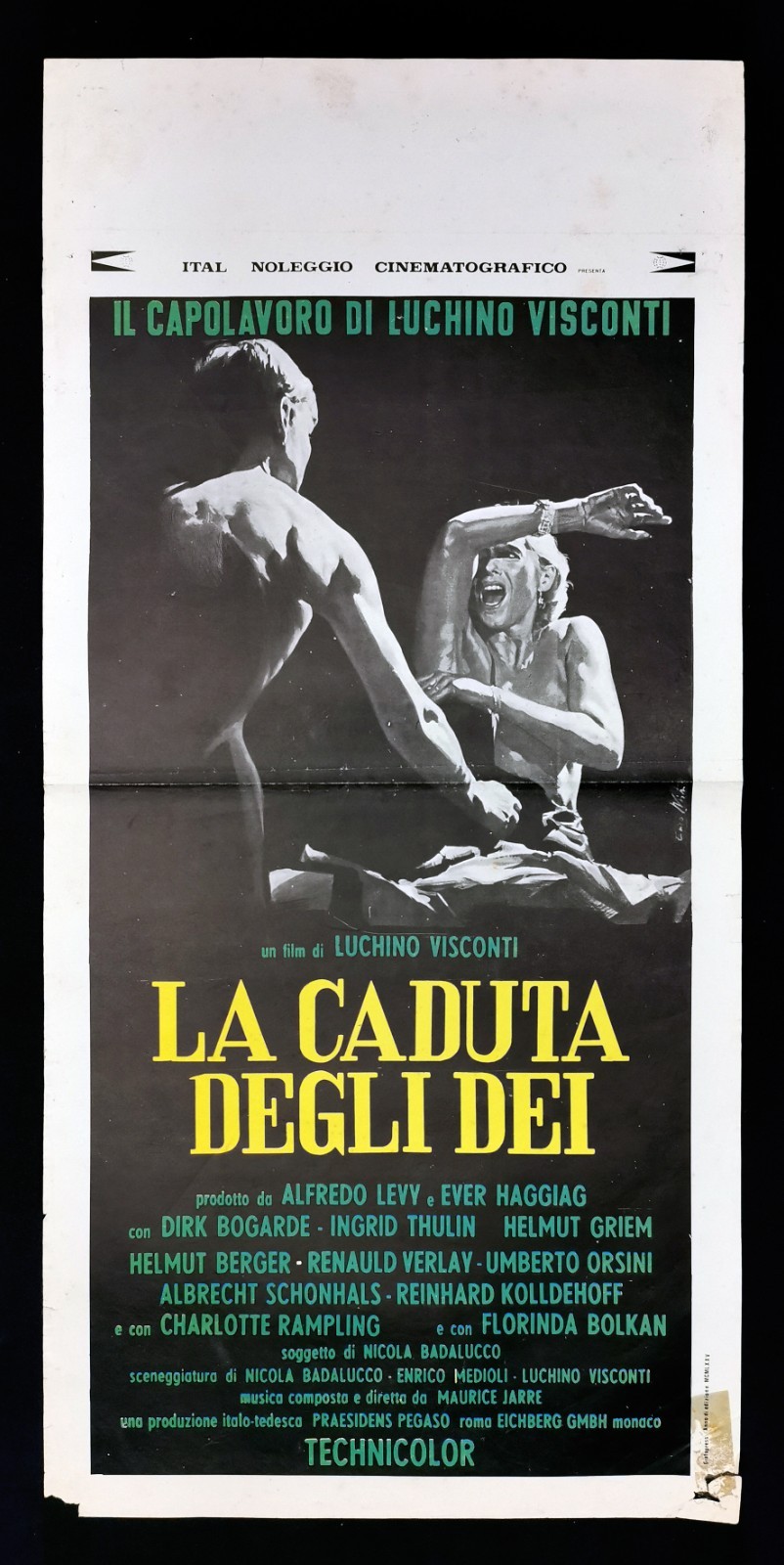 Locandina originale film La caduta degli dei (1969) - Regia di Luchino Visconti