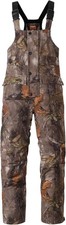 Insulated Hunting Bibs for Men, Silent Camo Bibs with Fleece Lining