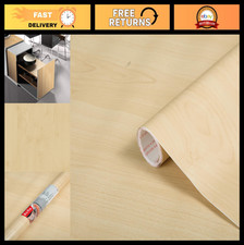 Self-Adhesive Decorative Film, Maple Wood Look, 17" x 78" Roll, Easy Apply