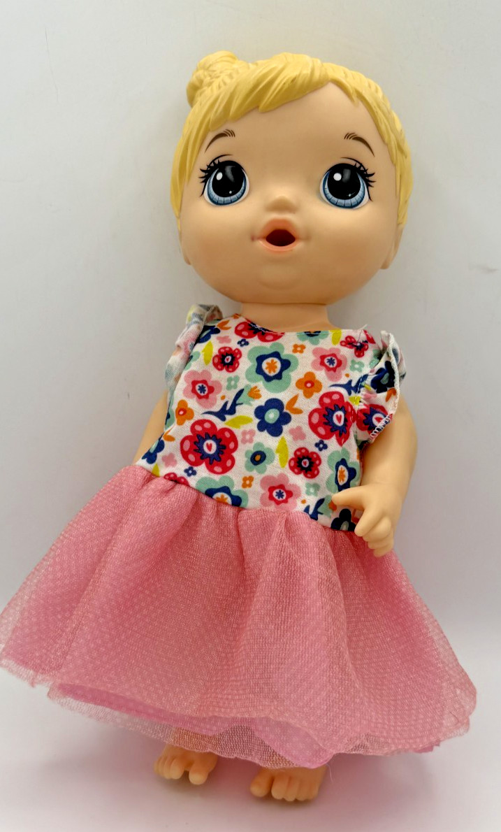 Baby Alive Doll 2019 #F4150 Blonde hair Blue eyes with dress