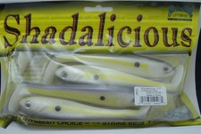 Strike King SHDLC5.5-598 Shadalicious 5.5" Chartreuse Shad 6CT