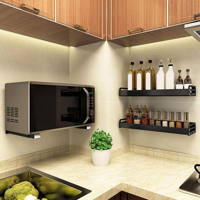 304 Stainless Steel Sturdy Microwave Shelf Bracket Wall Mount Kit Foldable Stret