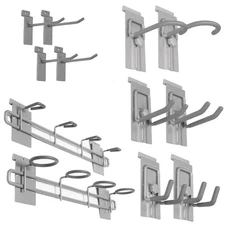 CROWNWALL Slatwall Locking Sports Kit 2.75" Steel Material Pre-Assembled (12-Pc)