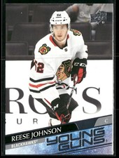 2020-21 Upper Deck Reese Johnson Young Guns RC #725 Chicago Blackhawks
