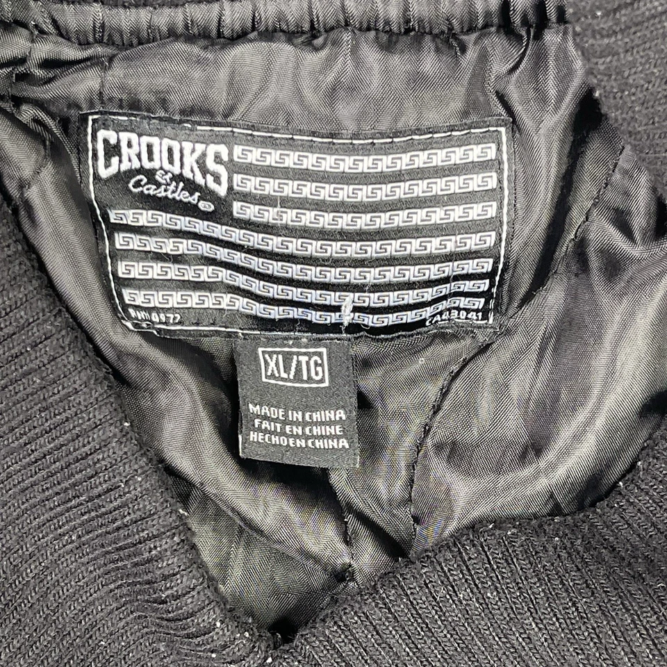 Chaqueta Crooks Castles Para Hombres XL Negra Hip Hop Calle Ocultar Transporte Utilidad Detroit Foto 4 de 4