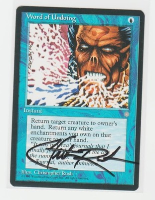 Magic the Gathering ~ Word of Undoing ~ M/NM ~ Ice Age ~ Signed by Artist #1