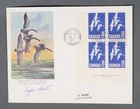 MayfairStamps Canada FDC 1963 Canadian Geese Bloc Autographed First Day Cover aa