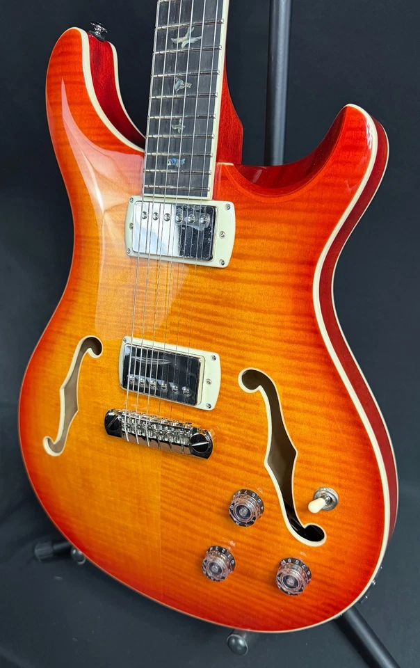 PRS SE Hollowbody II Piezo Electric Guitar Vintage Sunburst Finish w/ Gig Bag - image 4 of 4
