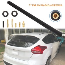 7 Short Aerial Antenna Mast Radio Amfm Reception Black For Ford Focus St Se Lx