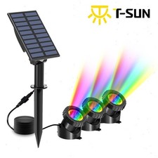 T-SUN 3 IN 1 Solar Pond Lights LED RGB Garden Underwater Fountain Pool Lamp IP68