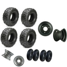6" Inch ATV 145/70-6 Tire Tube Rim 3 Lug Wheel For Buggy Go Kart Trail Dirt Bike