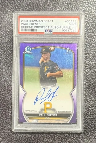 2023 Bowman Draft Paul Skenes Chrome Auto Purple Refractor 1st /250 PSA 9 🔥🔥🔥