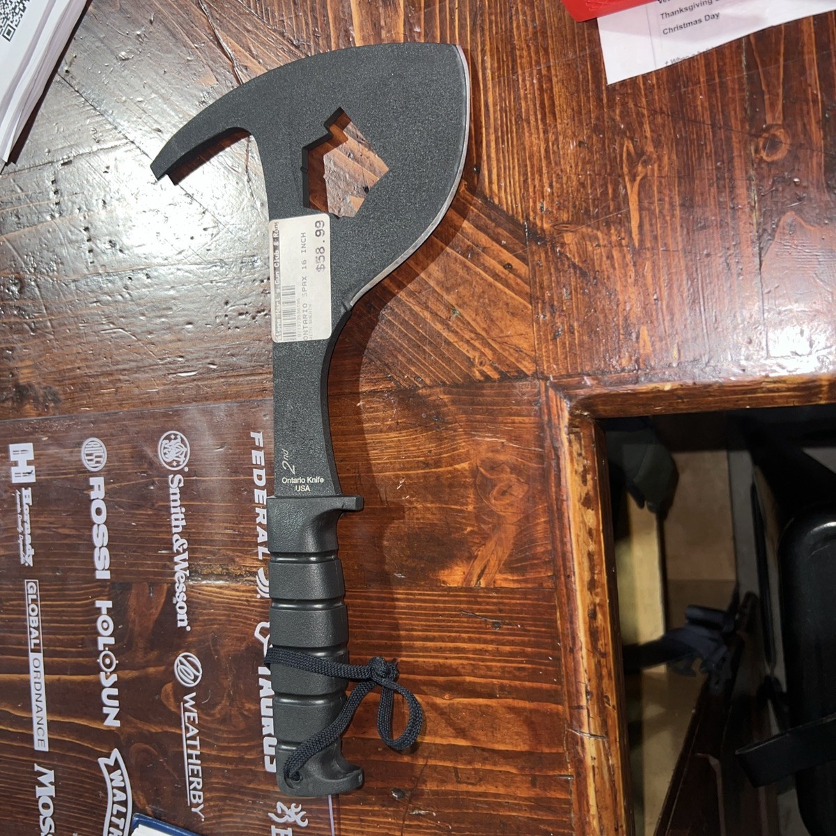 NEW USGI Ontario Spec Plus SP16 SPAX Tactical Axe Survival Tool