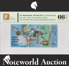 Fiji 7 Dollars 2016 ND (2017) P 120a COMM. UNC TQG 66 EPQD WITH HARD CASE NR