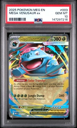 2025 POKEMON MEG EN-MEGA EVOLUTION #003 MEGA VENUSAUR EX PSA 10