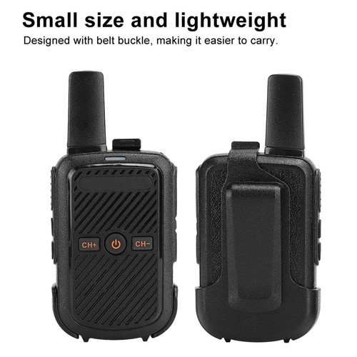 2Pcs T17 400‑470Mhz Mini Walkie Talkie Two Way Radio With Belt Buckle (Us 10 IDM - Zdjęcie 3 z 12