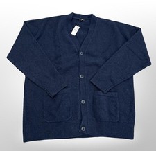 Express Cardigan Sweater Mens XL Wool Blend Button Front Pockets