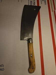 Antique Nichols Bros No.10 Meat Cleaver Greenfield MA Vintage Butcher Knife Rare