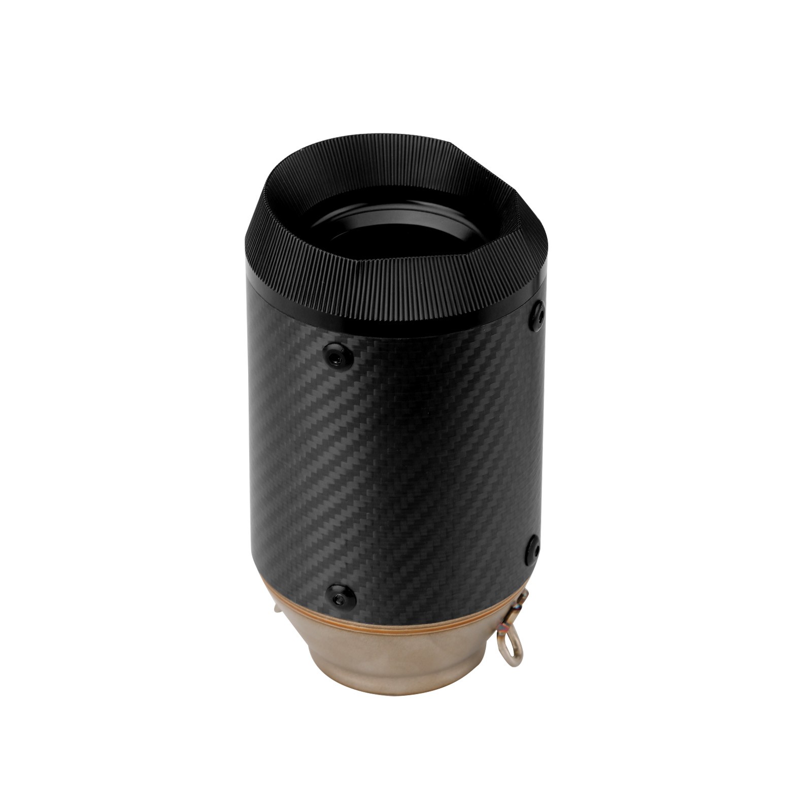 2" Universal Motorcycle Slip-on Muffler Exhaust Pipe Tail Tips Carbon Fibre 51mm