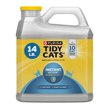 Purina Instant Action Clumping Cat Litter, Natural, Low Dust, Odor Control, 14