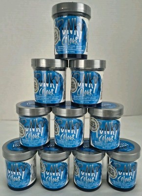 Lot of 10 Punky Colour Lagoon Blue Semi Permanent Conditioning Hair Color Dye