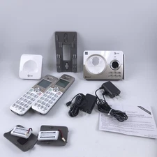 AT&T Expandable Cordless Phone System Answering Machine 2 Handsets Bluetooth