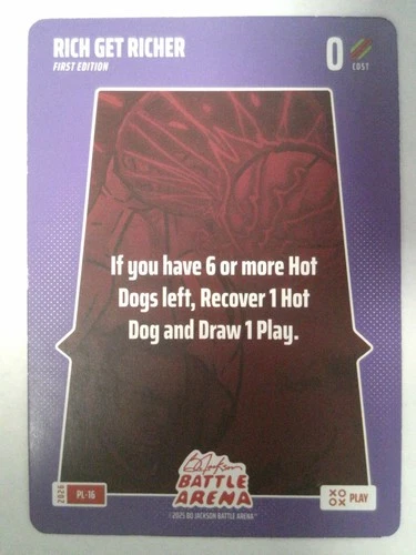 2026 Bo Jackson Battle Arena Play - `Rich Get Richer` SSP #PL-16 Free Shipping