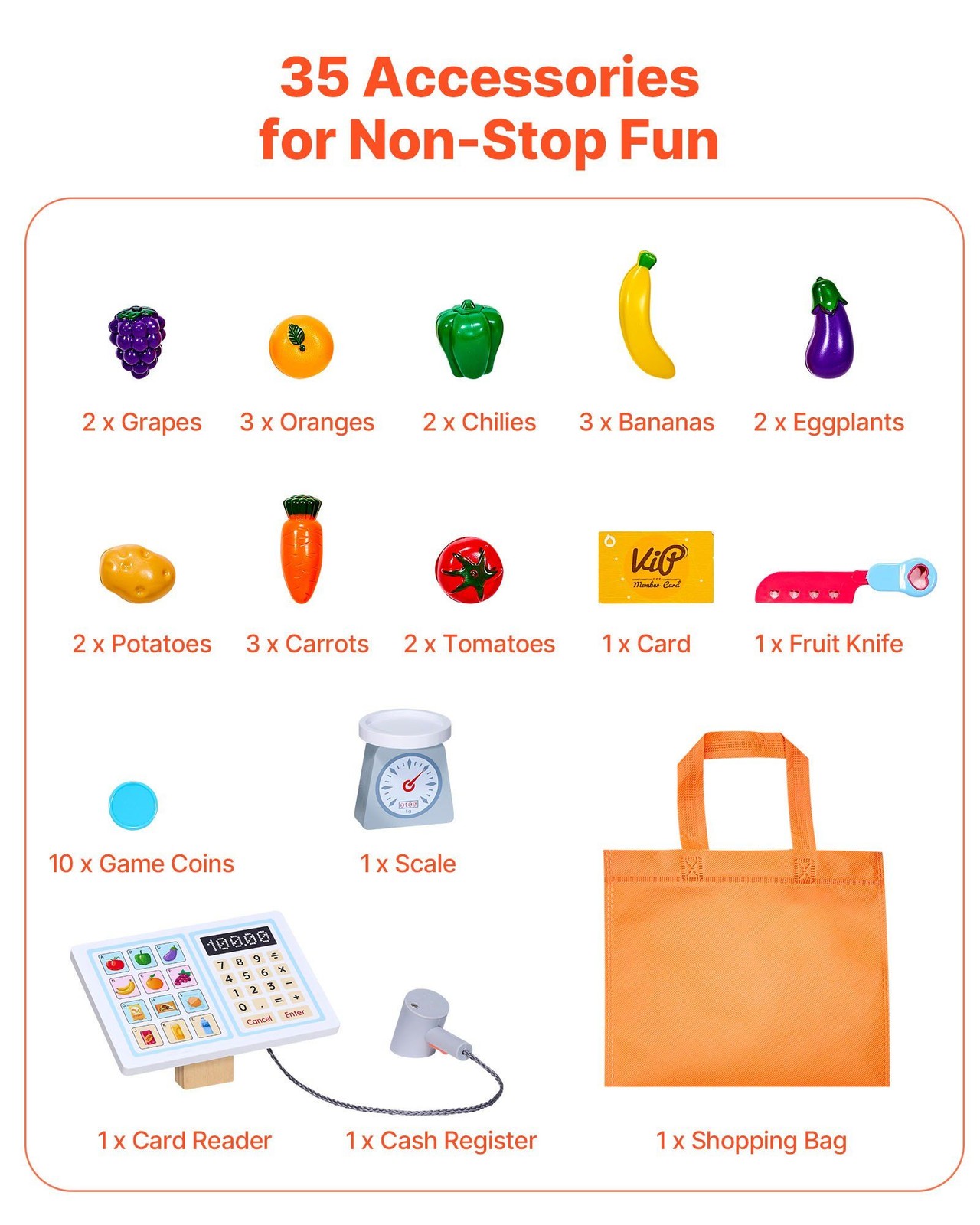 как выглядит Supermarket Play Toy Set with Cash Register, Grocery Store Playset for Kids фото