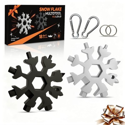 KULOLO Snowflake Multi Tool 2 Pack - Stainless Steel 18 in 1 Multitool with...