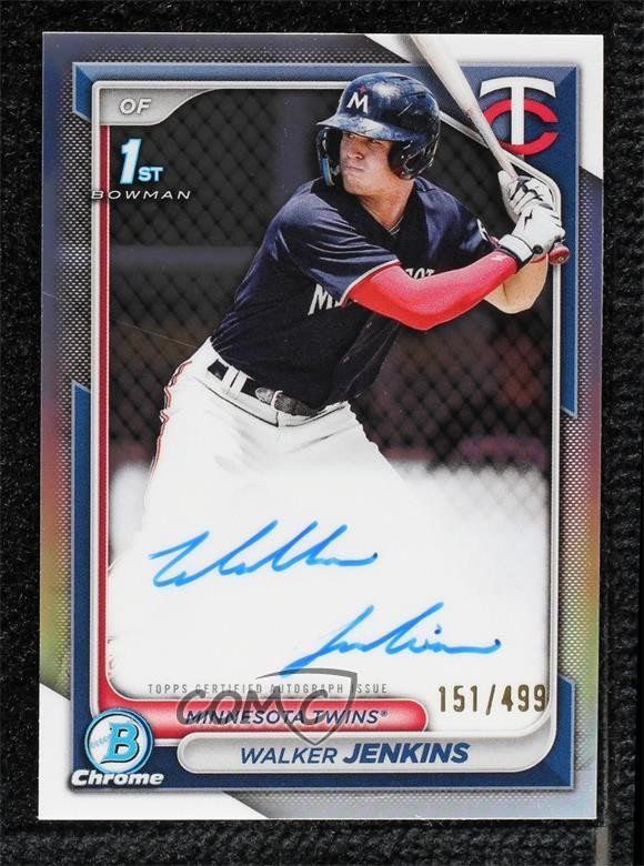 2024 Bowman Chrome Prospect Refractor 151/499 Walker Jenkins #CPA-WJ Auto 10yf