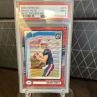 Panini 2024 Donruss Drake Maye #379 Optic Preview Red Wave PSA 9