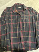 Faherty Legend Flannel Shirt Women’s Medium Green Plaid Knit Button Up Outdoor