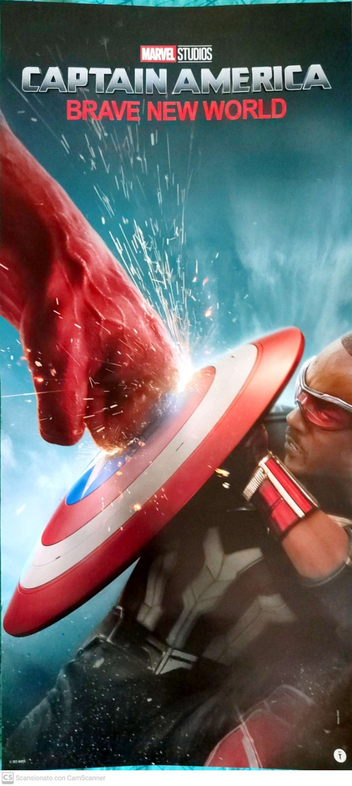 Locandina originale film Captain America: Brave New World (2025) - Regia di Julius Onah