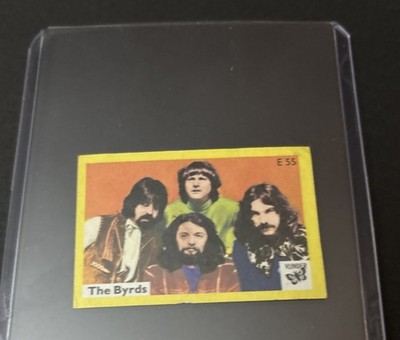 The Byrds  #e55 Vlinder Matchbox Label Near Mint Condition 1972