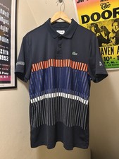 Men  s Lacoste Sport Novak Djokovic 2017 French Open Tennis Polo Shirt Size 6 XL