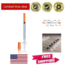 Box of 100 U-100 29G 1ml Syringes - Durable, Sterile, Precise Measurement